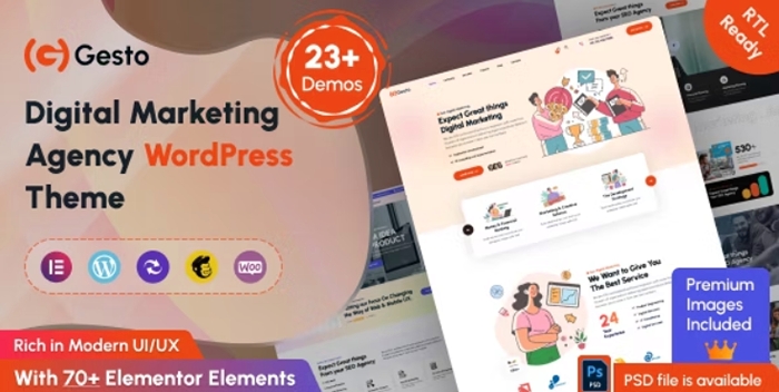 Gesto – Digital Marketing Agency WordPress Theme 1.0.4