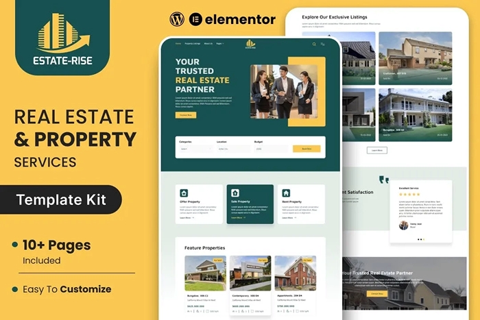 Estate Rise – Real Estate Elementor Template Kit 1.0.0