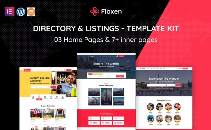 Fioxen – Travel Directory & Listings Elementor Template Kit 1.0.0