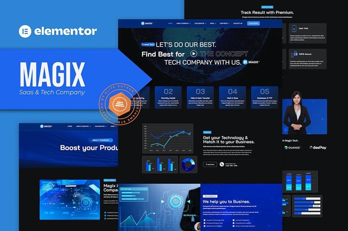 Magix – Saas & Tech Company Elementor Template Kit 1.0.0