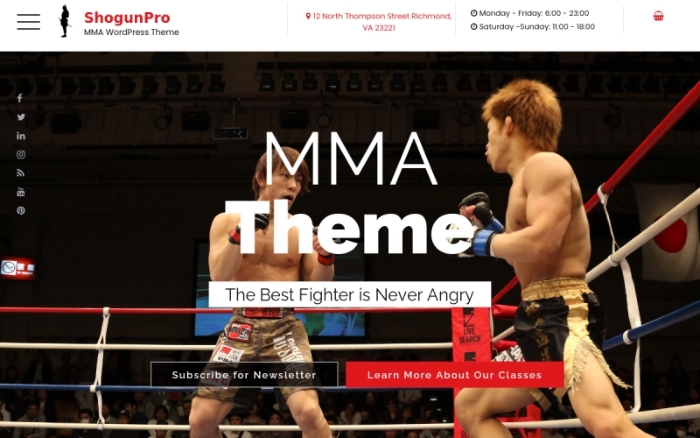 ShogunPro – MMA WordPress Theme 1.0.0