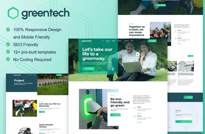 GreenTech – Green Technology Services Elementor Template Kit 1.0.0