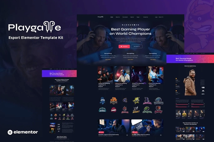 Playgame – Esports Elementor Template Kit 1.0.0