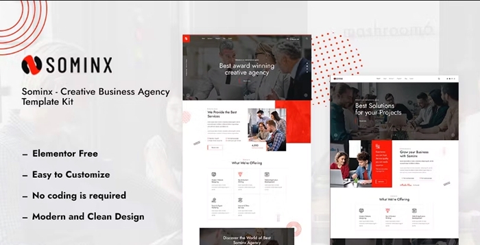 Sominx – Creative Business Agency Elementor Template Kit 1.0.0