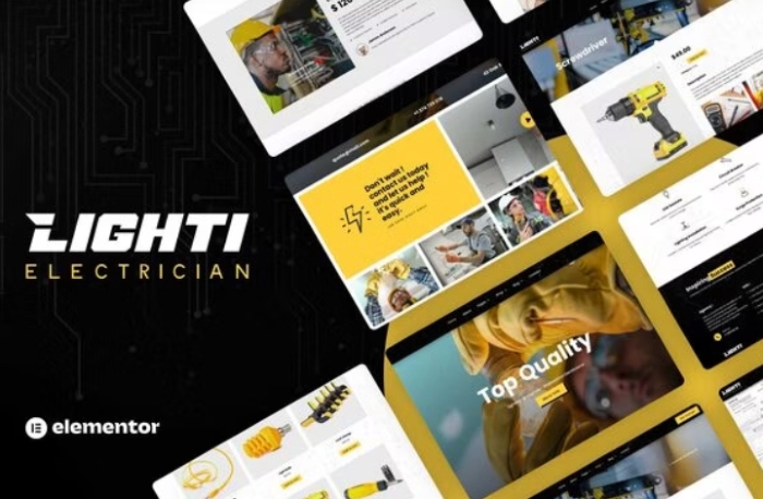 Lighti - Electrician Elementor Pro Template Kit 1.0.0