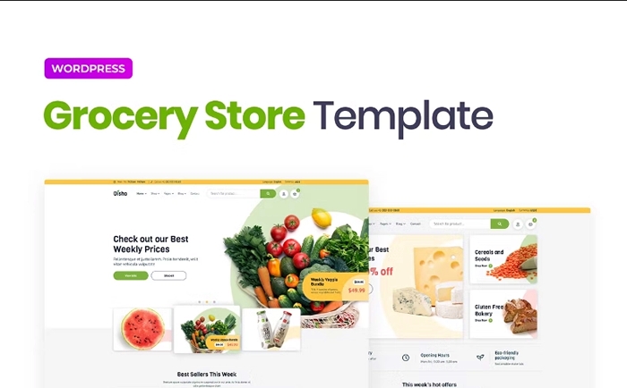 Disho – Grocery Store Elementor Template Kit 1.0.0