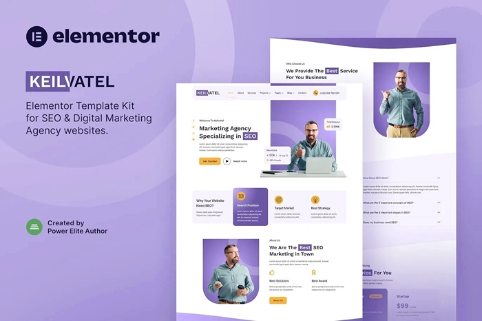Keilvatel – SEO & Digital Marketing Agency Elementor Template Kit 1.0.0