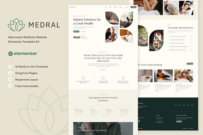 Medral – Alternative Medicine Website Elementor Template Kit 1.0.0