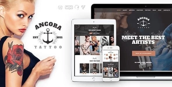 Ancora – An Urban Tattoo Salon and Ink Shop WordPress Theme 1.1