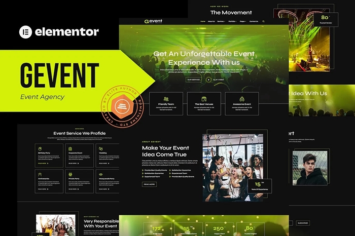 Gevent – Event Agency Elementor Template Kit 1.0.0