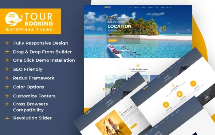 Tour Booking WordPress Theme 1.0.0