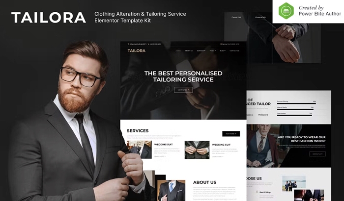 Tailora – Clothing Alteration & Tailoring Service Elementor Template Kit 1.0.0