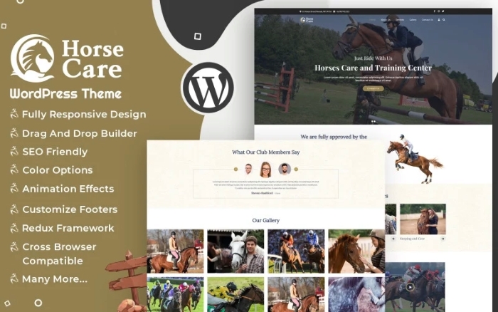 Horses Care - Horse Club and Stables WP Theme 1.0.0