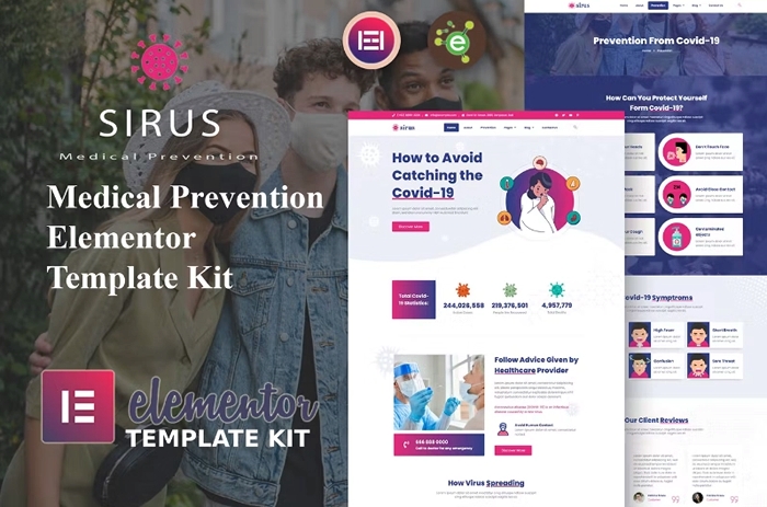 Sirus – Medical Prevention Elementor Template Kit 1.0.0