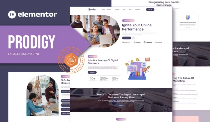 Prodigy – Digital Marketing Elementor Template Kit 1.0.0
