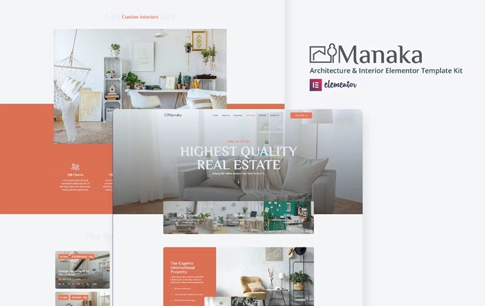 Manaka – Architecture & Interior Elementor Template Kit 1.0.0