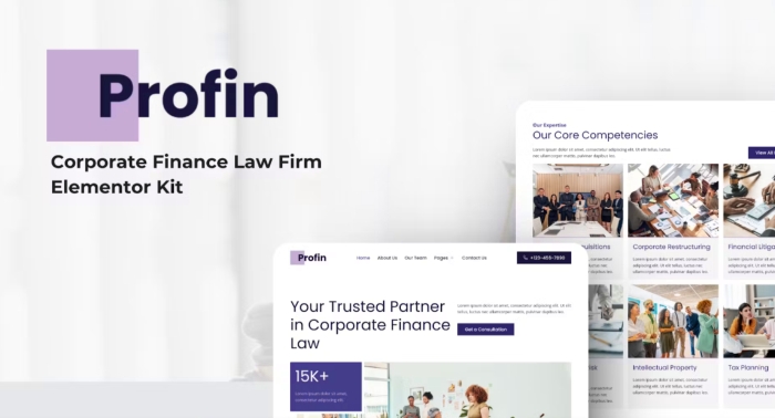 Profin – Finance Law Firm Elementor Template Kit 1.0.0