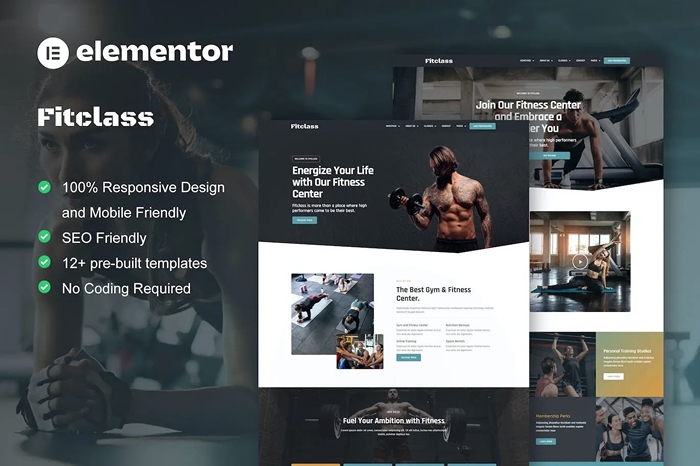 FitClass – Fitness & Gym Services Elementor Template Kit 1.0.0