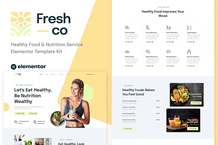 Freshco – Healthy Food & Nutrition Service Elementor Template Kit 1.0.0