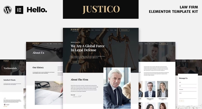 JUSTICO – Law Firm Elementor Template Kit 1.0.0