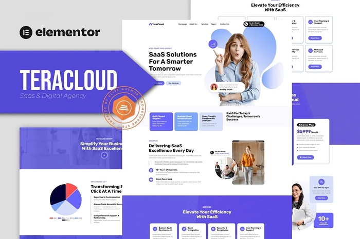 Teracloud – Saas & Digital Agency Elementor Template Kit 1.0.0