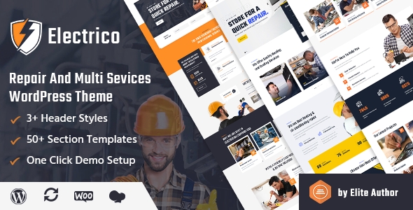 Electrico – Repair and Multi Services WordPress Theme 1.1
