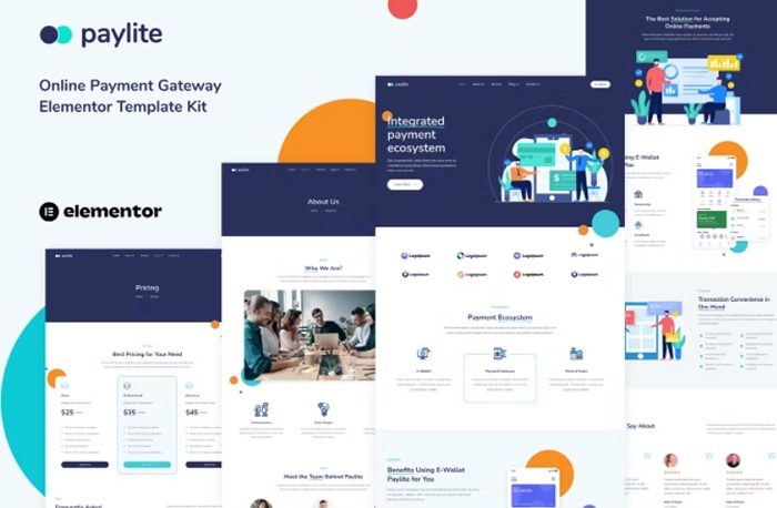 Paylite – Online Payment Gateway Elementor Template Kit 1.0.0