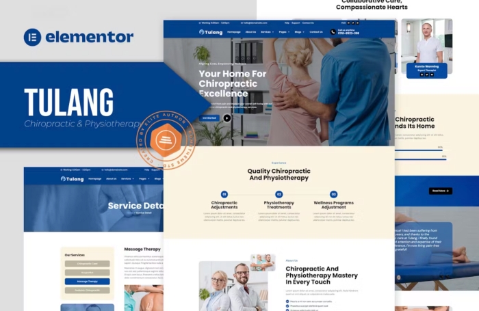Tulang - Chiropractic & Physiotherapy Elementor Pro Template Kit 1.0.0