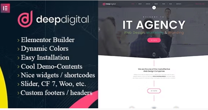 DeepDigital - Web Design Agency WordPress Theme 1.0.2