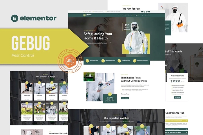 Gebug – Pest Control Service Elementor Template Kit 1.0.0