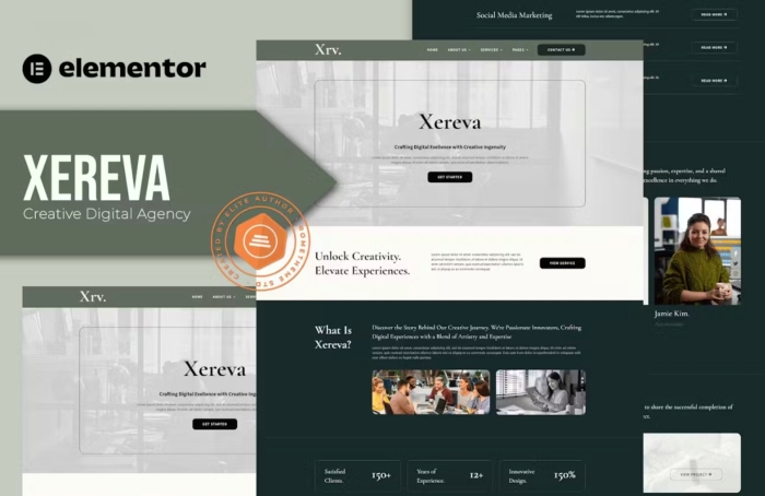 Xereva – Creative Digital Agency Elementor Template Kit 1.0.0