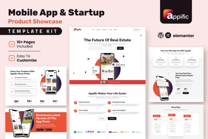 Appific – App Showcase Elementor Template Kit 1.0.0