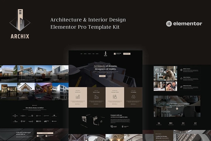 Archix – Architecture & Interior Design Elementor Pro Template Kit 1.0.0