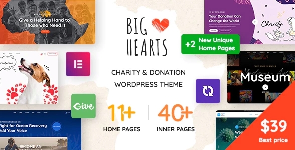 BigHearts – Charity & Donation WordPress Theme 3.0.9