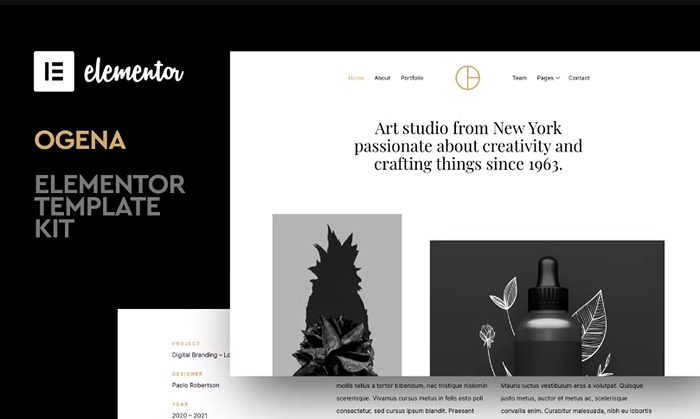 Ogena - Minimal Elementor Template Kit 1.0.0
