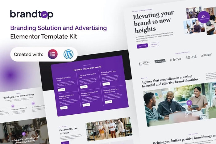 Brandtop – Branding Solution & Advertising Elementor Template Kit 1.0.0
