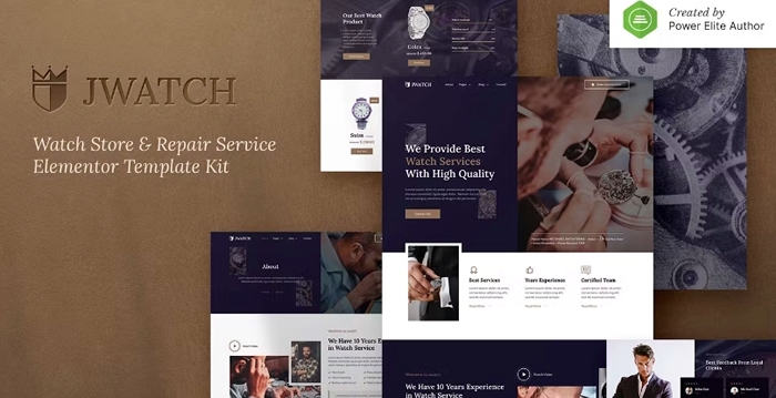 JWatch - Watch Store & Repair Service Elementor Template Kit 1.0.0