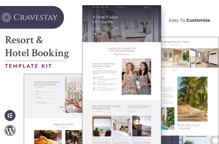 Cravestay – Luxury Hotel & Resort Elementor Template Kit 1.0.0