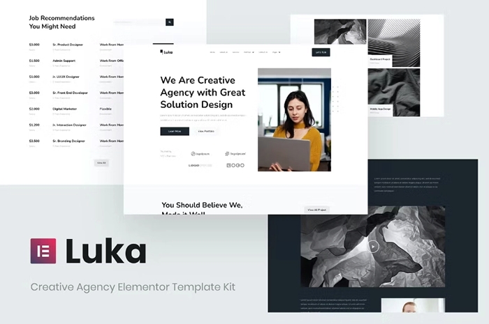 Luka – Creative Agency Elementor Template Kit 1.0.0