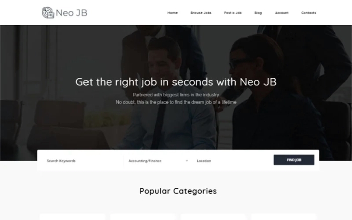 NeoJB – Modern Job Board WordPress Elementor 1.1.4