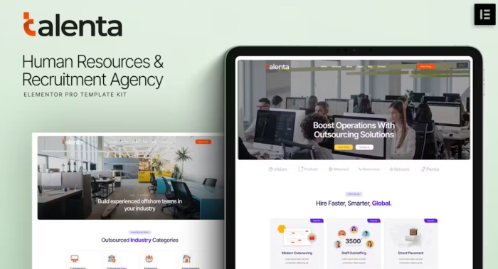 Talenta - Human Resources & Recruitment Agency Elementor Template Kit 1.0.0