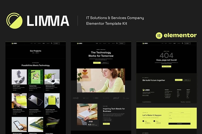 Limma – IT Solutions & Services Company Elementor Template Kit 1.0.0