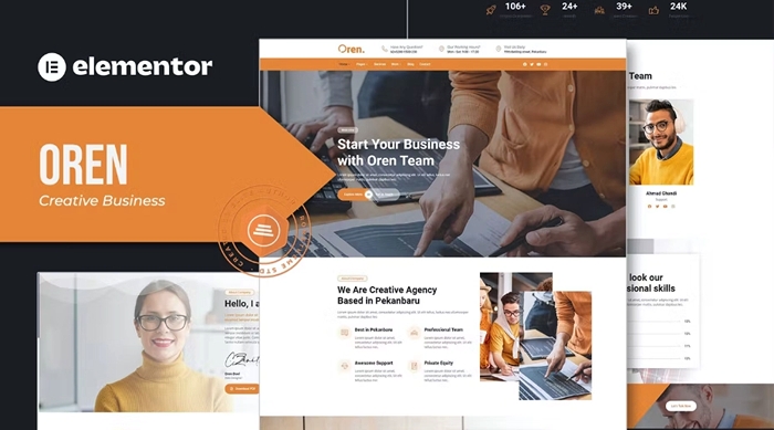 Oren – Creative Business Elementor Template Kit 1.0.0