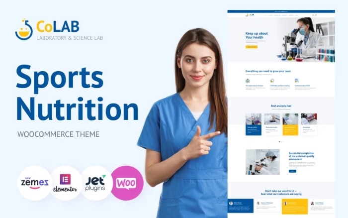CoLab – Laboratory & Science Research WordPress Theme 1.0.1