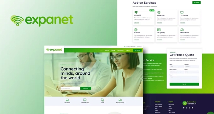Expanet – Broadband & Internet Services Elementor Template Kit 1.0.0