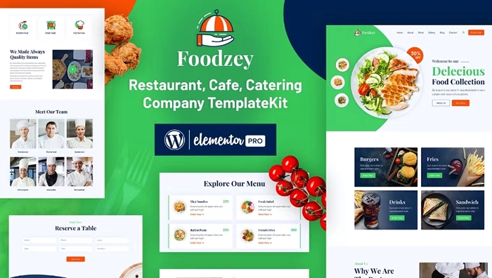 Foodzey – Restaurant Elementor Template Kit 1.0.0