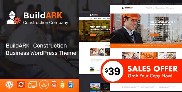 BuildARK- Construction Business WordPress Theme 1.5