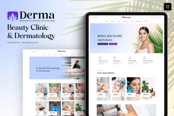 Derma - Beauty Clinic & Dermatology Elementor Template Kit 1.0.0