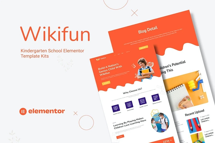 Wikifun – Kindergarten School Elementor Template Kit 1.0.0
