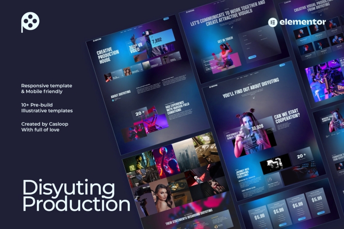 Disyuting – Production House Elementor Template Kit 1.0.0